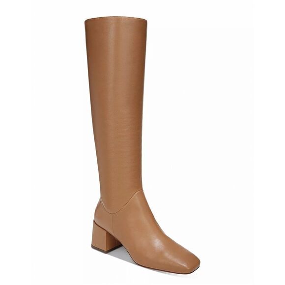 NWT Vince Kendra Knee High Lambskin Leather Heeled Boots in Tan 5.5 - Picture 2 of 9